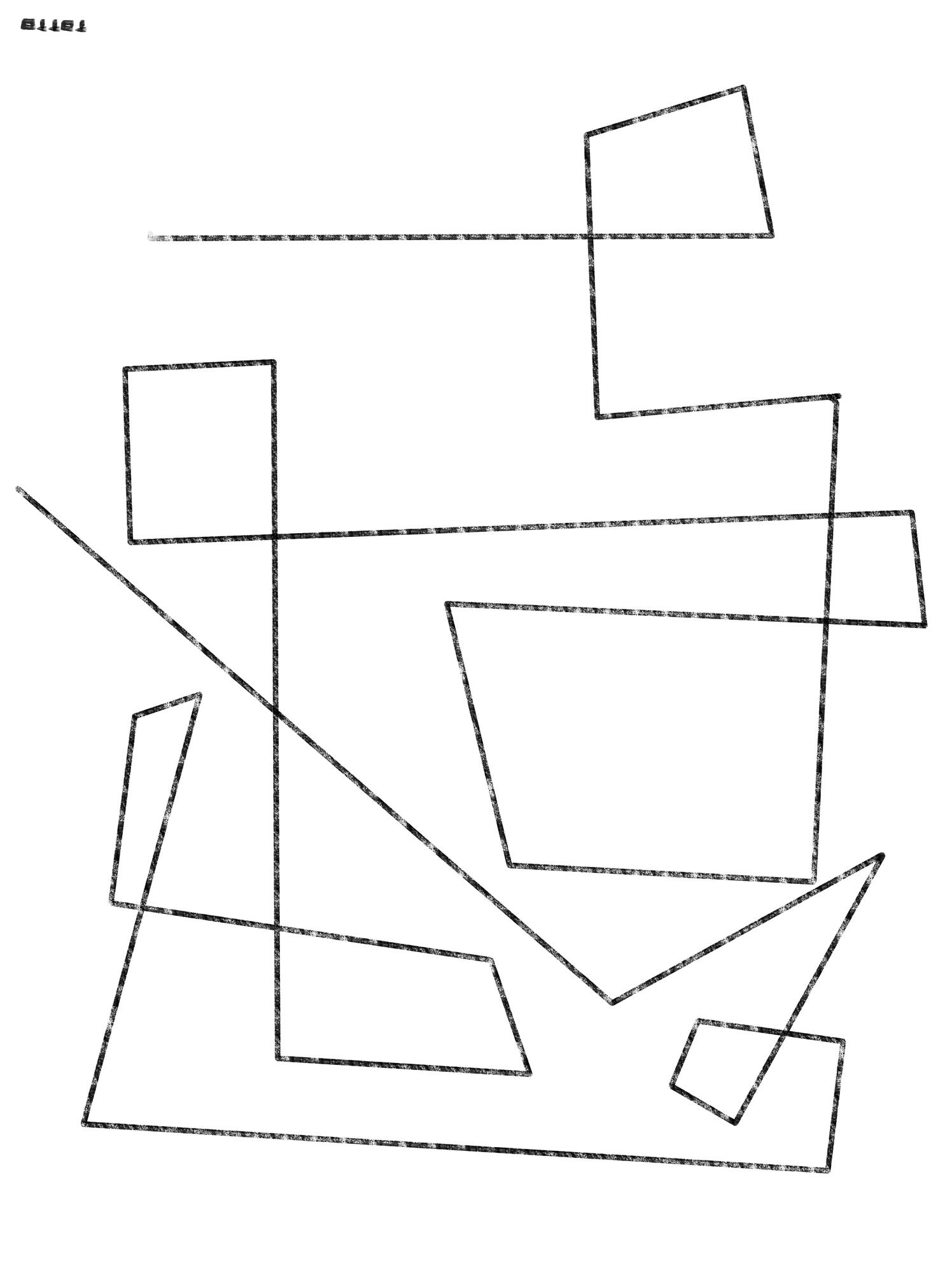 Original sketch — Metamorphous TOTTOによるMetamorphousの原点となったスケッチ。2021年に描かれた一つの幾何学的なドローイングから、7点のユニーク作品へと展開した。